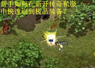 新手如何在新开传奇私服中快速刷到极品装备？