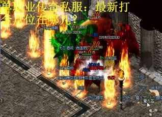 单职业传奇私服：最新打金点位在哪儿？