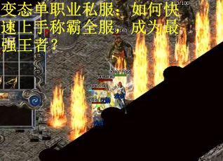 变态单职业私服：如何快速上手称霸全服，成为最强王者？