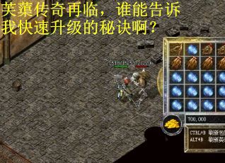 芙蕖传奇再临，谁能告诉我快速升级的秘诀啊？