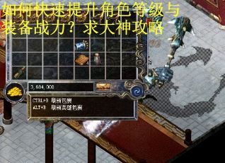 如何快速提升角色等级与装备战力？求大神攻略