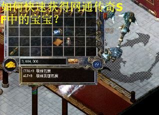 如何快速获得网通传奇SF中的宝宝？